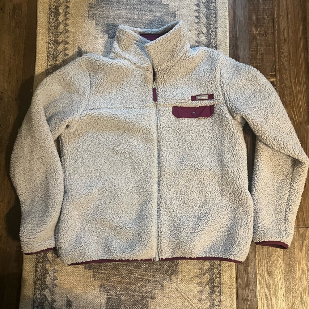 Columbia Mountainside Sherpa Fleece Full Zip Jacket Womens Sz XL